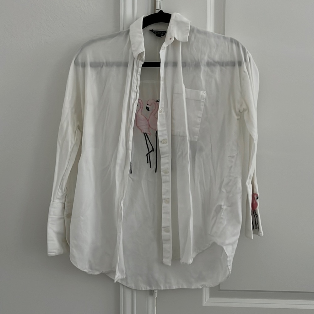 White Flamingo Button Down